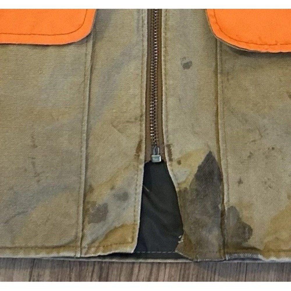 SafTBak Hunting Jacket Mens Sz Medium Brown Tan Canvas Upland Game USA Made *See - Picture 10 of 10